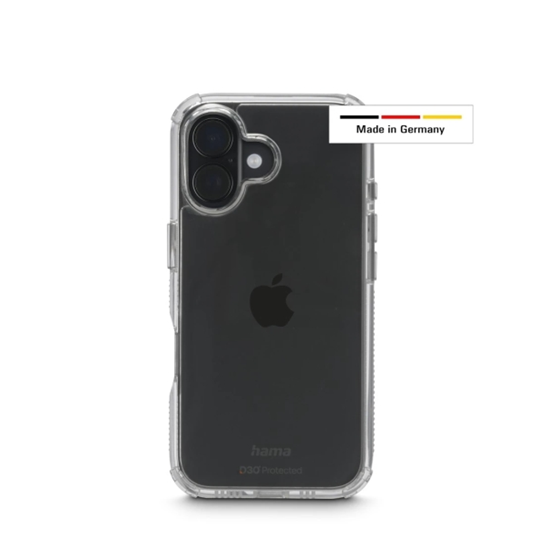 Hama Extreme Protect Funda para iPhone 17 - Antideslizante - Policarbonato - Proteccion D3O - Bordes Elevados - Color Transparente 1