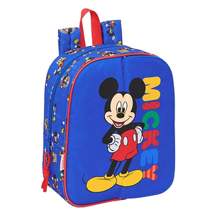 Safta Mickey Mouse Today Mochila Guarderia - Solapa Imantada - Adapatable a Carro - Cremallera - Tarjeta ID - Asa de Mano - 6L - 220x100x270mm - Color