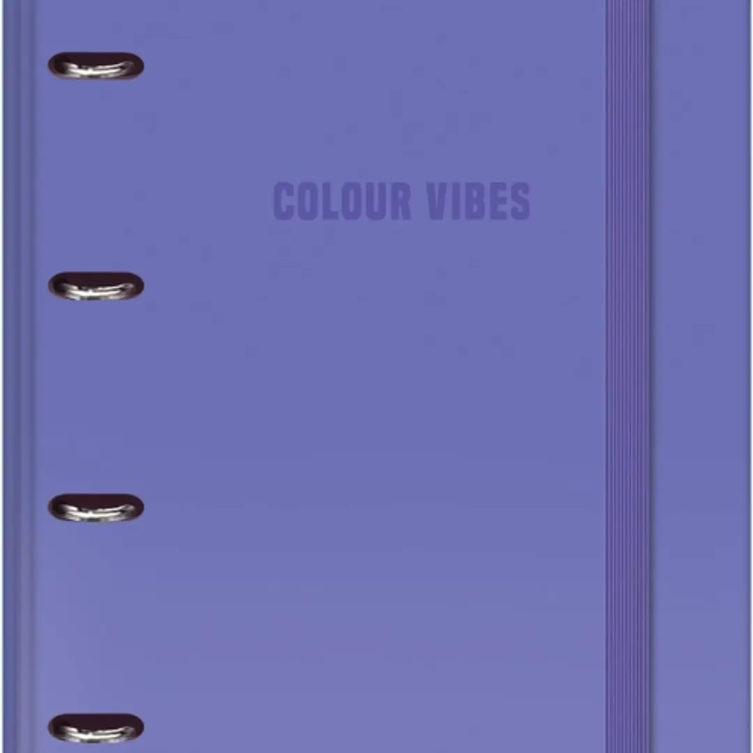 Dohe Colour Vibes Carpeta de 4 Anillas Mixtas de 35mm Recambio 100 Hojas Cuadricula 5mm - Formato A4 - Cierre con Goma - Incluye 4 Separadores y Sobre 1