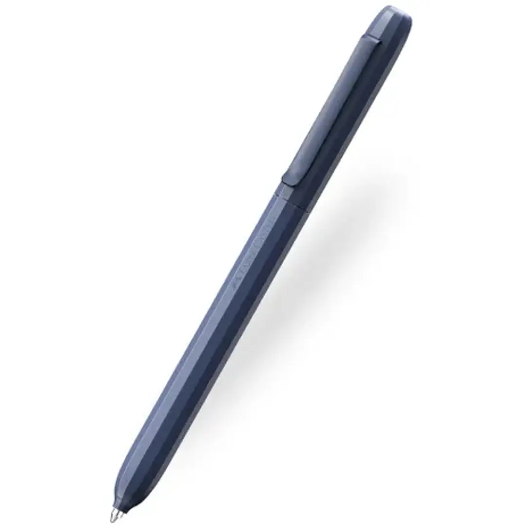 Faber-Castell Avori Boligrafo de Mecanismo Giratorio XB - 92% de Plastico Reciclado - Clip Metalico Solido - Color Azul Noche 1
