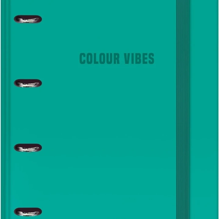 Dohe Colour Vibes Carpeta de 4 Anillas Mixtas de 35mm Recambio 100 Hojas Cuadricula 5mm - Formato A4 - Cierre con Goma - Incluye 4 Separadores y Sobre 1