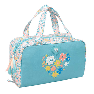 Safta Moos Fiori Neceser de 8L - Cremallera - Asas de Mano Superiores - Interior Forrado - Bolsillo Interior - Tirador Doble - 310x140x190mm - Color A