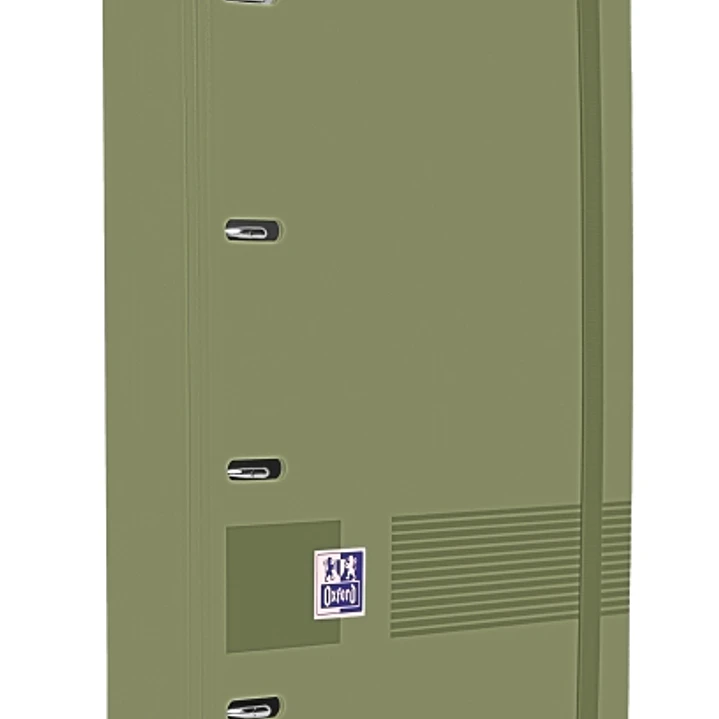 Oxford Europeanbinder Live & Go A4+ Carpeta Tamaño A4+ con Recambio de 100 Hojas Cuadricula 5x5mm - Tapa de Plastico Polyfoam - Cierre con Goma - Colo 1