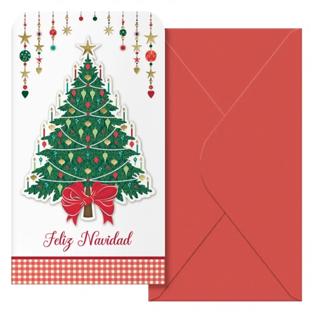 Dohe Dream Pack de 6 Tarjetas/Billeteros de Felicitacion Navideña con Sobre - Tamaño 9x16cm - Papel Offset - Impresas a todo Color 1
