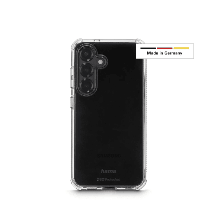 Hama Extreme Protect Funda para Samsung Galaxy S25+ - Antideslizante - Policarbonato - Proteccion D3O - Bordes Elevados - Color Transparente 1