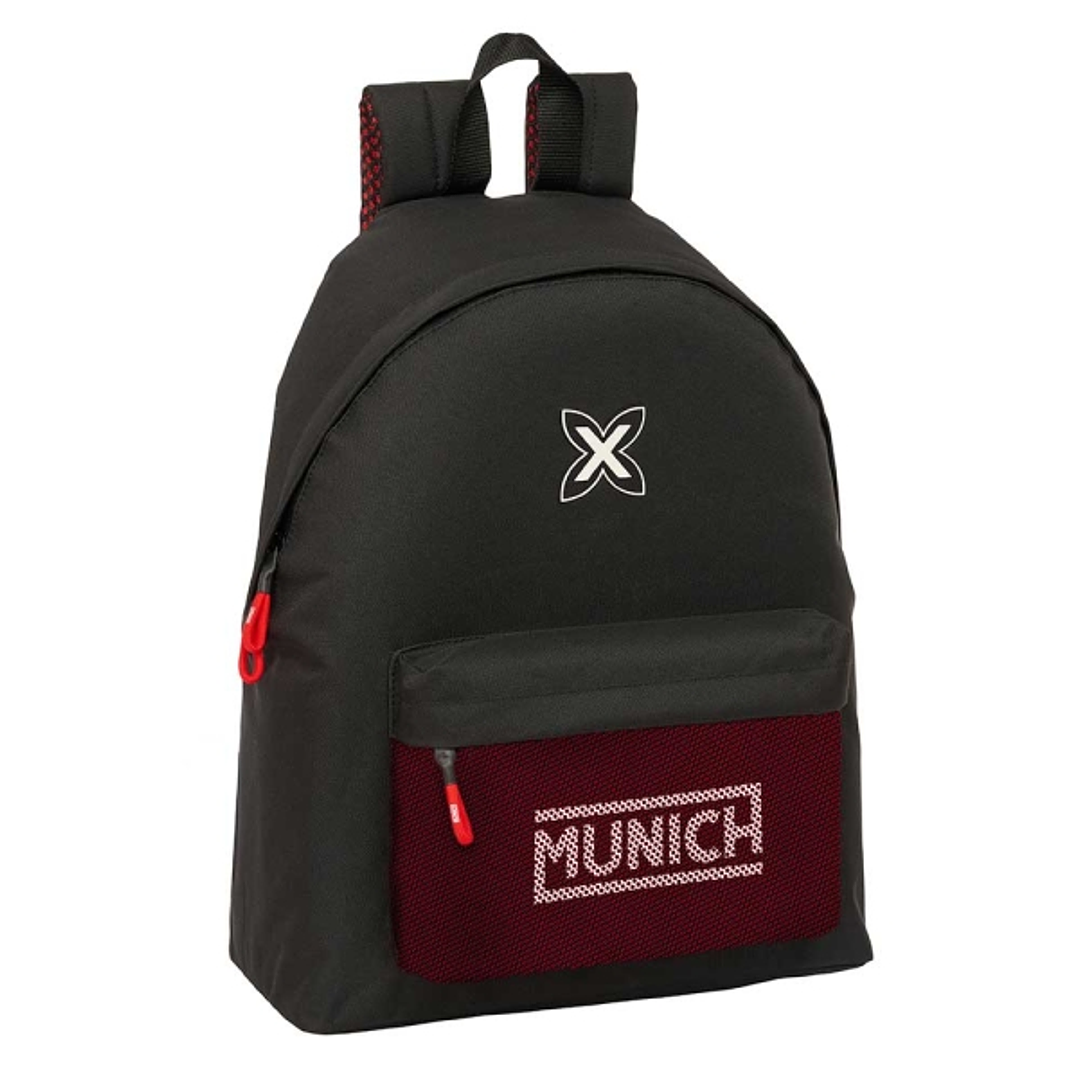 Safta Munich Vulcan Mochila - Bolsillo Frontal - Hombreras Acolchadas - Espalda Acolchada - Doble Tirador en Cremallera - Asa de Mano Superior - 20.8L 1