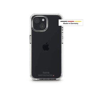 Hama Extreme Protect Funda para iPhone 15 - Antideslizante - Policarbonato - Proteccion D3O - Bordes Elevados - Color Transparente