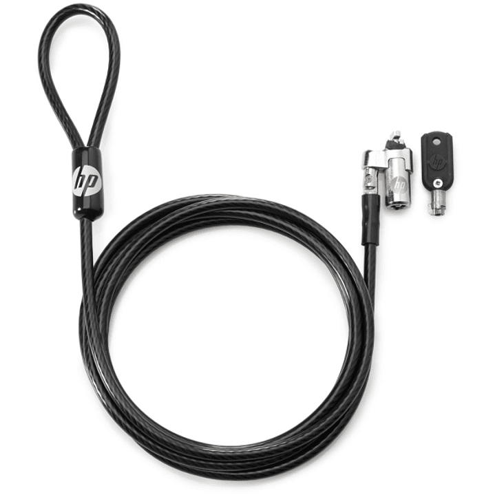 HP Nano Keyed Cable Antirrobo - Ranura Nano - Cable de Acero Galvanizado 1.83m Revestido en Vinilo - Cabezal Giratorio - Facil de Instalar y Compatibl 1