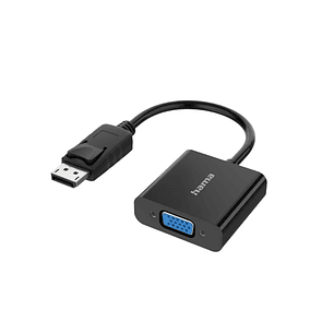 Hama Essential Adaptador de Video - Full HD - Cable 0.15m - DisplayPort Macho - VGA Hembra - Color Negro