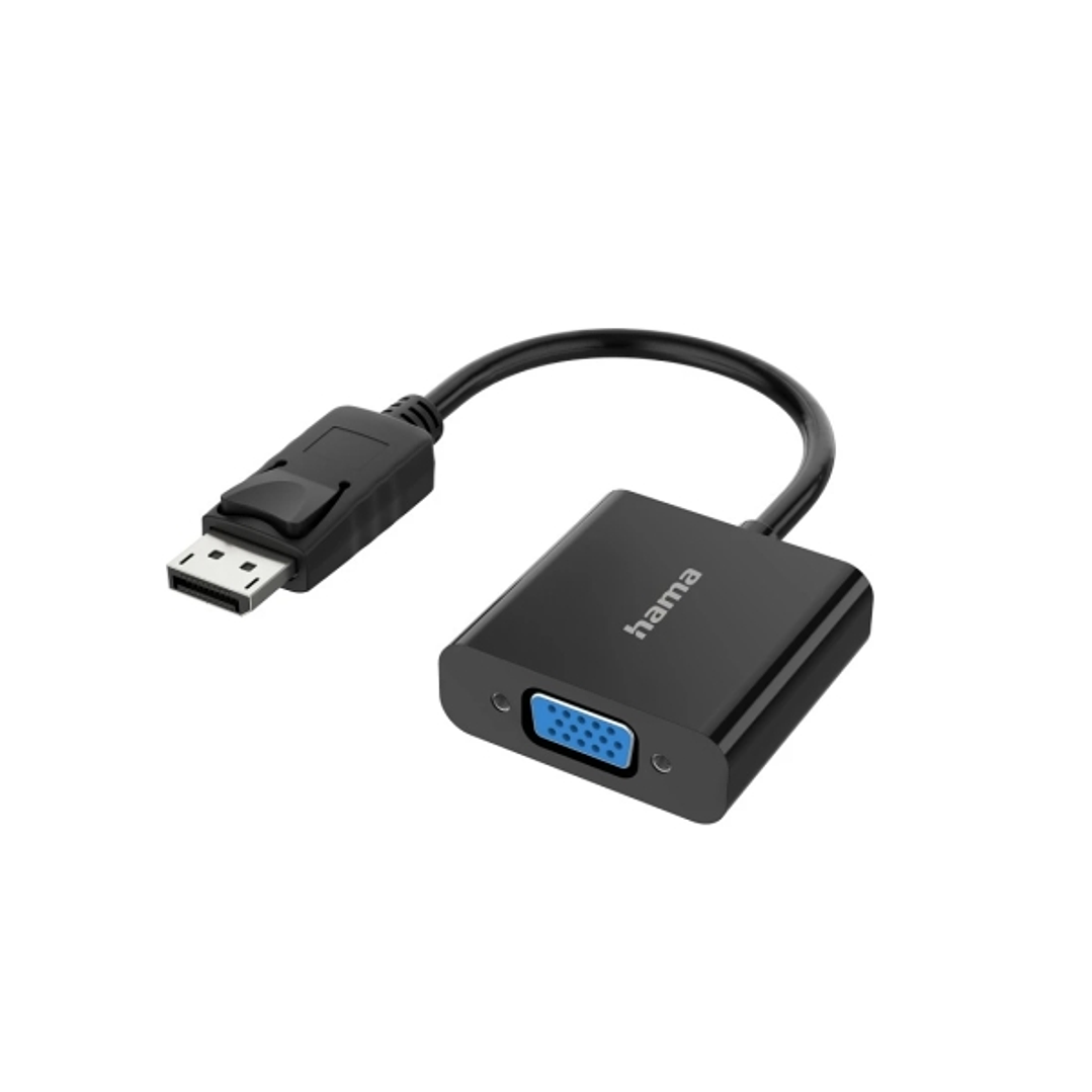 Hama Essential Adaptador de Video - Full HD - Cable 0.15m - DisplayPort Macho - VGA Hembra - Color Negro 1
