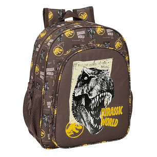 Safta Jurassic World Mochila - Adaptable a Carro - Portabotellas - Tirador Doble - Hombreras Ergonomicas - Espalda Acolchada - Bolsillo Frontal - Asa 