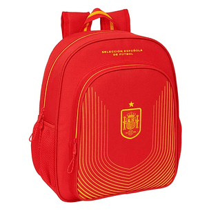 Safta Seleccion Española de Futbol Mochila - Adaptable a Carro - Portabotellas - Tirador Doble - Hombreras Acolchadas - Espalda Ergonomica - Asa Super
