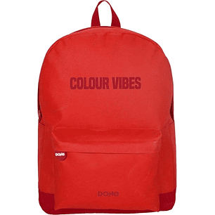 Dohe Daypack Colour Vibes Mochila Escolar - Varios Compartimentos - Asa Superior - Tirantes Acolchados y Ajustables - Fabricada en Poliester - Color R