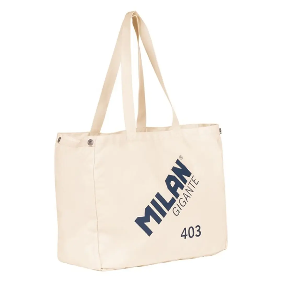 Milan Gigante 403 Serie 1918 Tote Bag Bolsa de Tela - Tamaño 51x40.5x21.5cm - Capacidad 40L - Color Beige 1