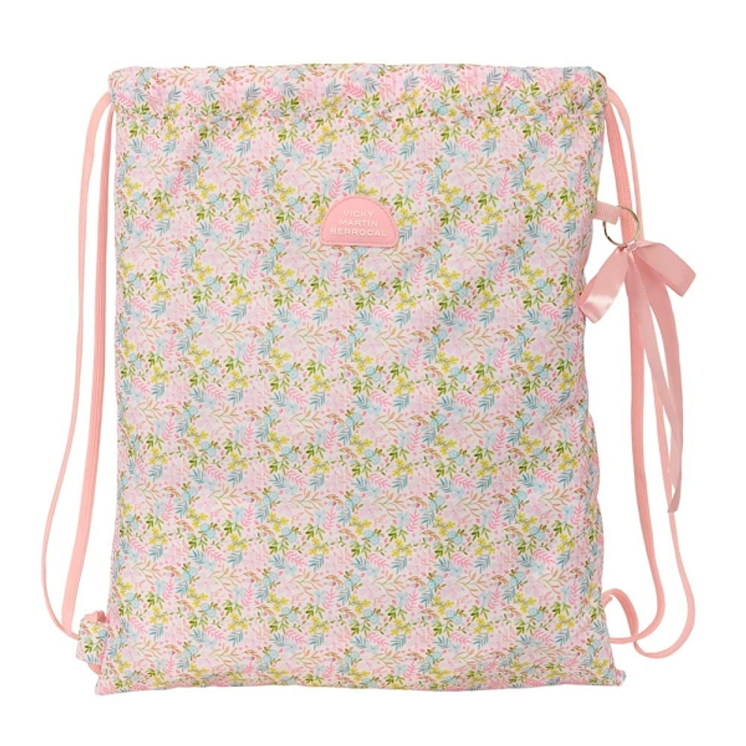 Safta VMB Saco Plano - Bolsillo con Cremallera - Cierre con Cordones - 5L - 350x10x400mm - Color Rosa 1