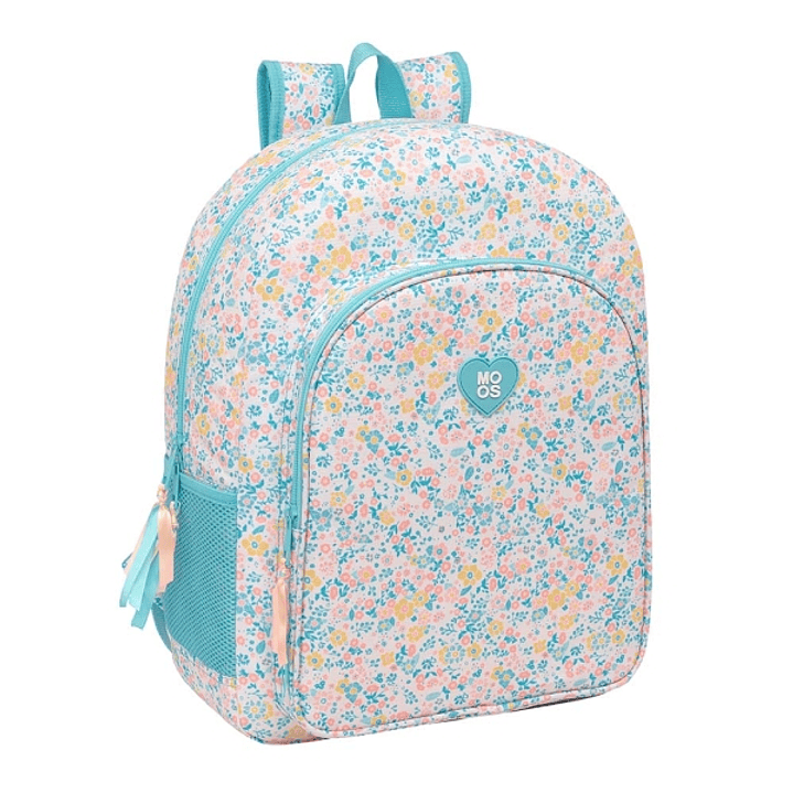 Safta Moos Fiori Mochila Adaptable a Carro - Bolsillos Laterales - Doble Tirador - Hombreras Acolchadas - Bolsillo Frontal - Asa Superior - 19L - 330x 1