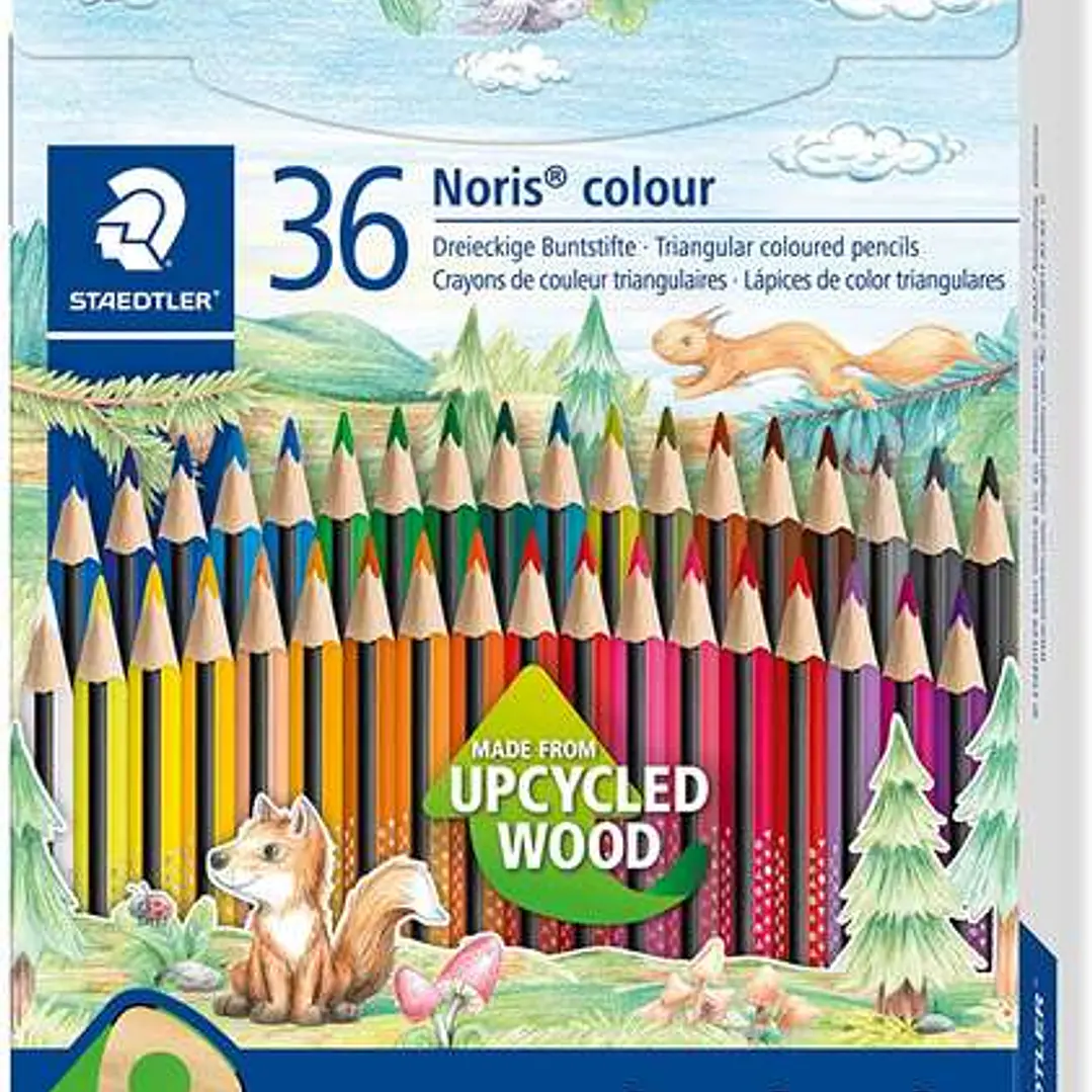 Staedtler Noris Colour 187 Pack de 36 Lapices Triangulares de Colores - Resistencia a la Rotura - Colores Surtidos 1