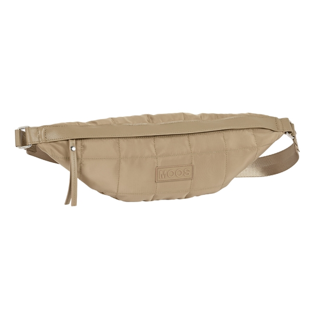 Safta Moos Capsula Camel Bolsa de Cintura - Cremallera - Cintas Ajustables - Acolchado Protector - 4.45L - 410x70x155mm - Color Arena 1