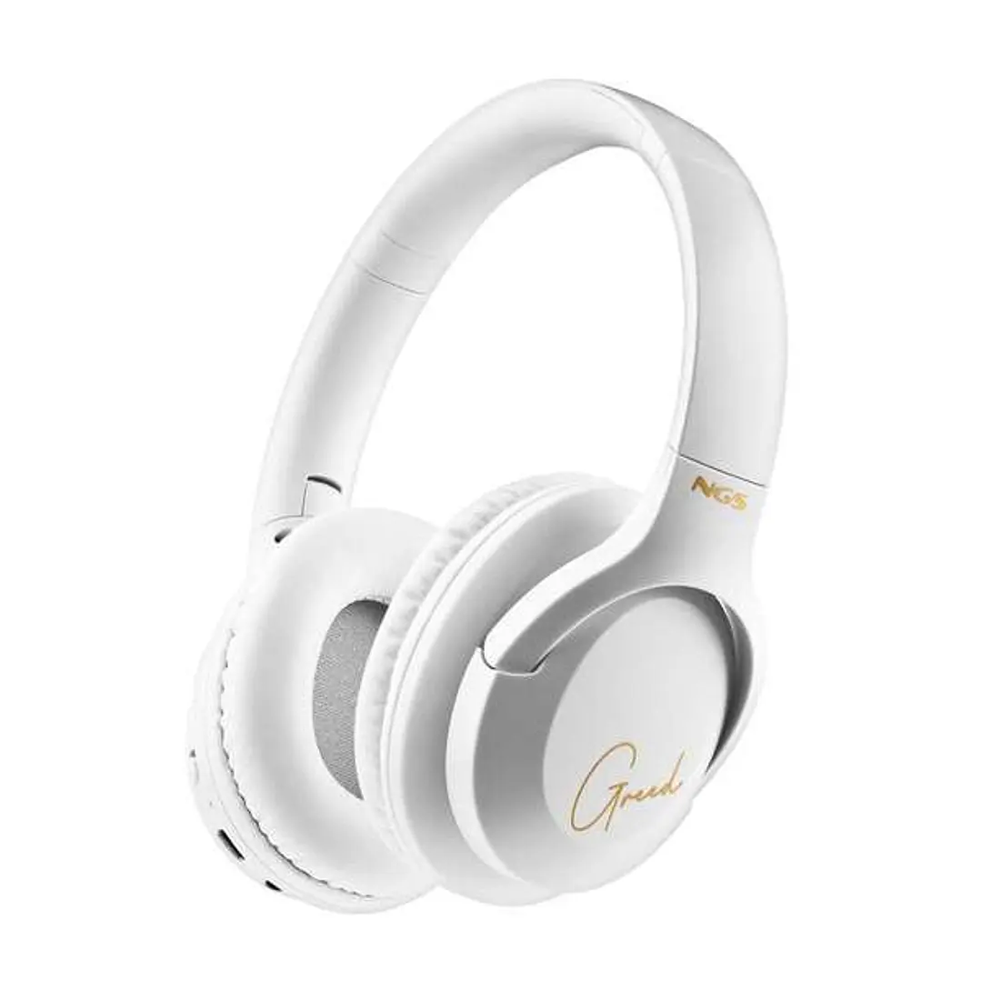 NGS Artica Greed Auriculares Bluetooth 5.1 con Microfono - Diadema Ajustable - Almohadillas Acolchadas - Autonomia hasta 46h - Manos Libres - Color Bl 1