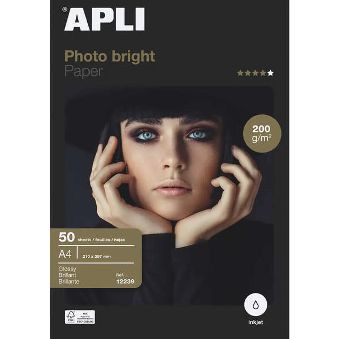 Apli Papel Fotografico Photobright A4 200g 50 Hojas 1