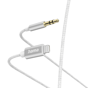 Hama Cable Auxiliar - Jack 3.5mm Macho - Ligthning - Longitud 1m - Color Blanco