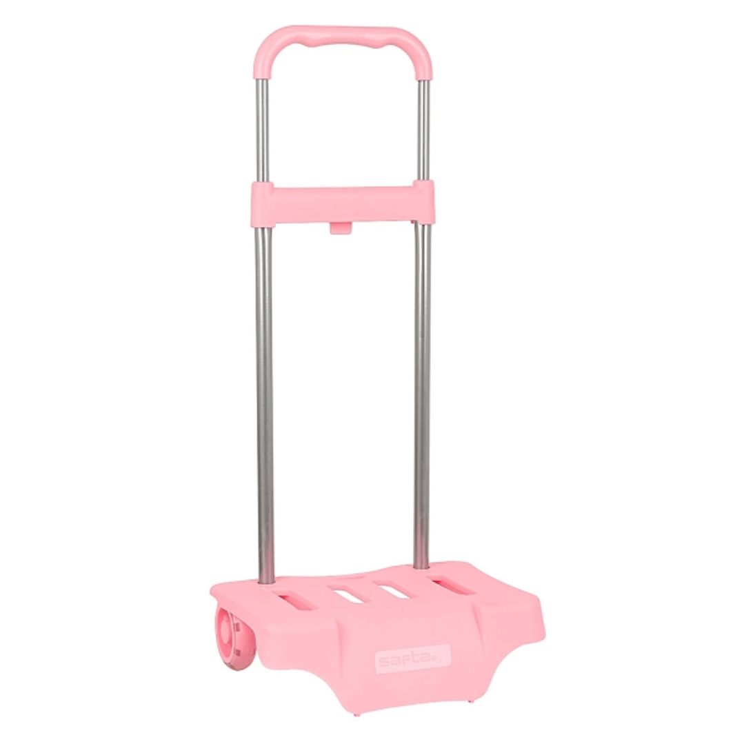 Safta Carro Portamochilas - Ruedas Antivibracion - Sujecion Universal - 300x230x850mm - Color Rosa 1