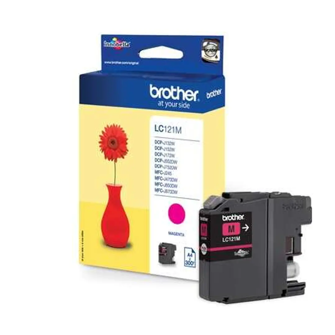 Brother LC121 Magenta Cartucho de Tinta Original - LC121MBP 1