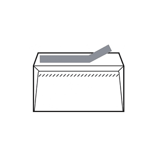 Sam Pack de 500 Sobres de Papel Offset 90grs - Medidas 120x76mm - Autoadhesivo con Tira de Silicona - Color Blanco