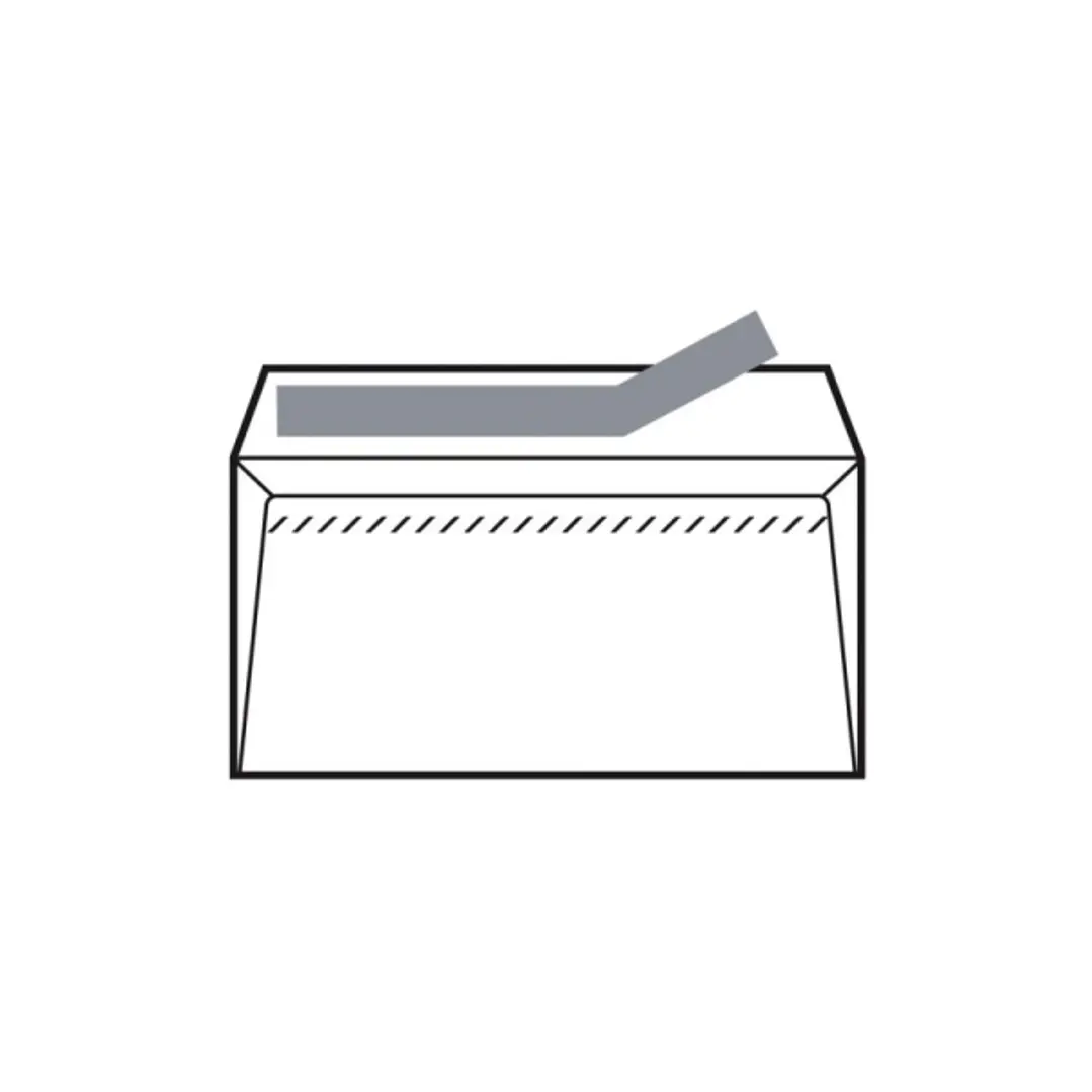 Sam Pack de 500 Sobres de Papel Offset 90grs - Medidas 120x76mm - Autoadhesivo con Tira de Silicona - Color Blanco 1