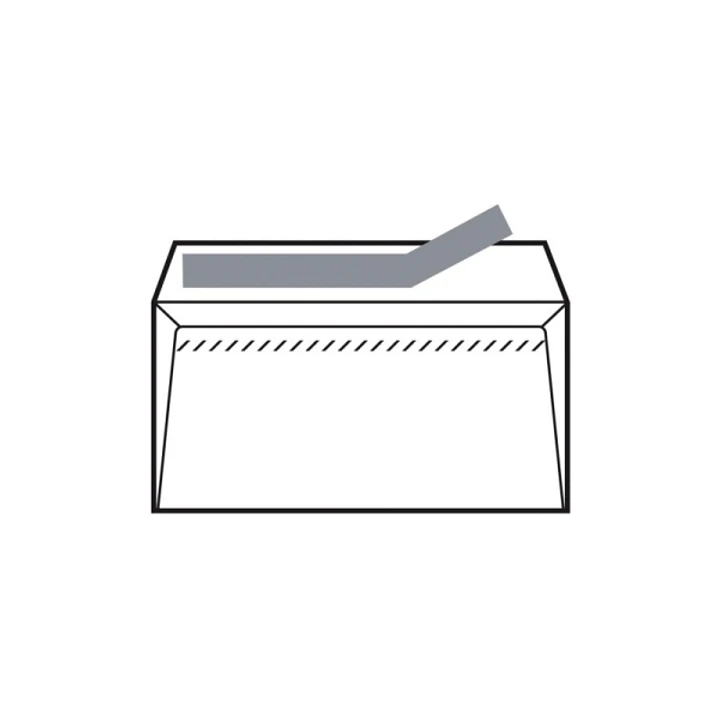 Sam Pack de 500 Sobres de Papel Offset 90grs - Medidas 120x76mm - Autoadhesivo con Tira de Silicona - Color Blanco 1