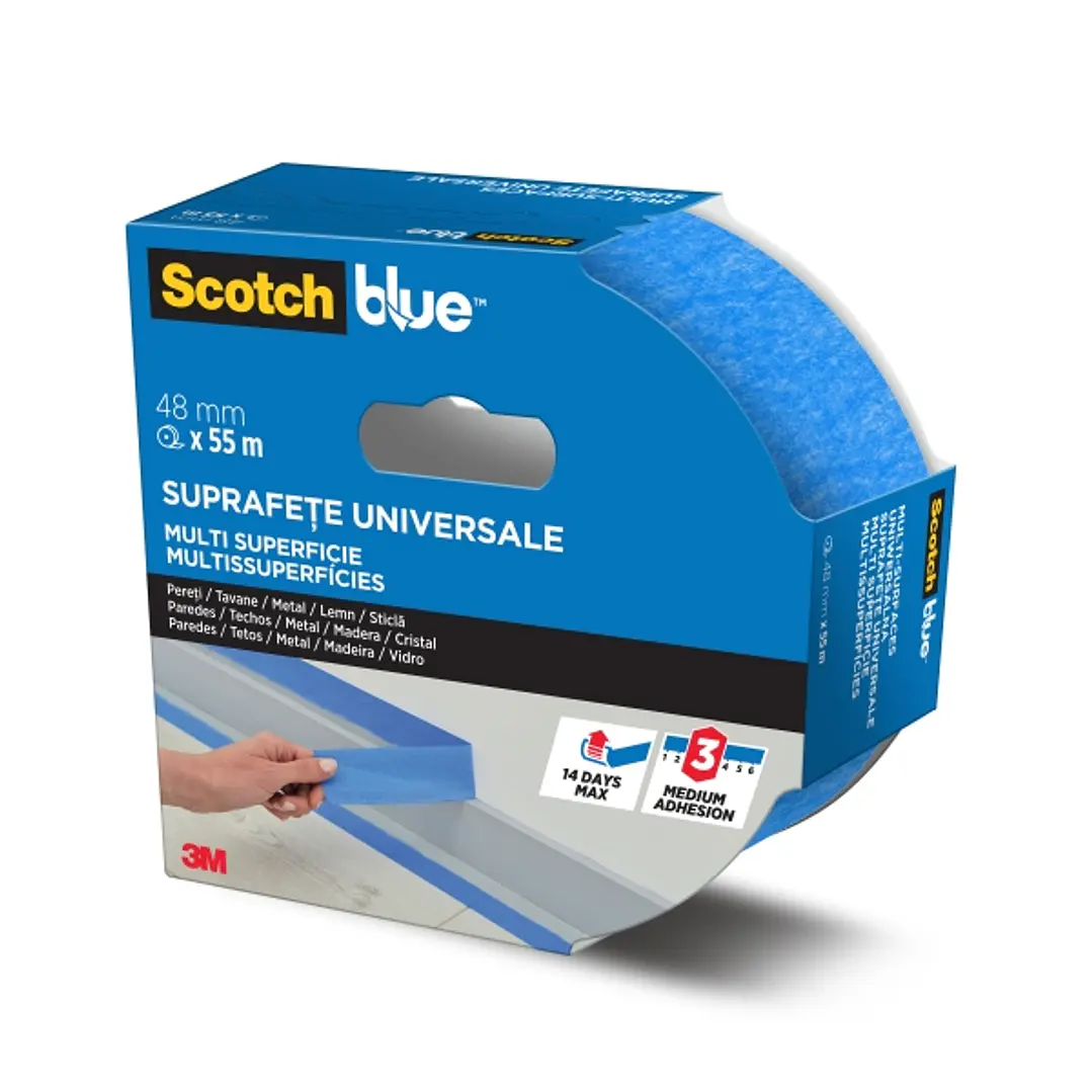 Scotchblue Cinta de Enmascarar - 48mm x 55m - 100% PEFC - Multisuperficie - Color Azul 1