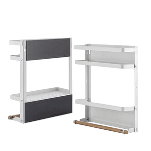 Innovagoods MagoRac Estante Organizador Magnetico de Metal y Madera - Baldas Plegables - Capacidad 5kg - Incluye Ganchos - Facil Instalacion - Multifu