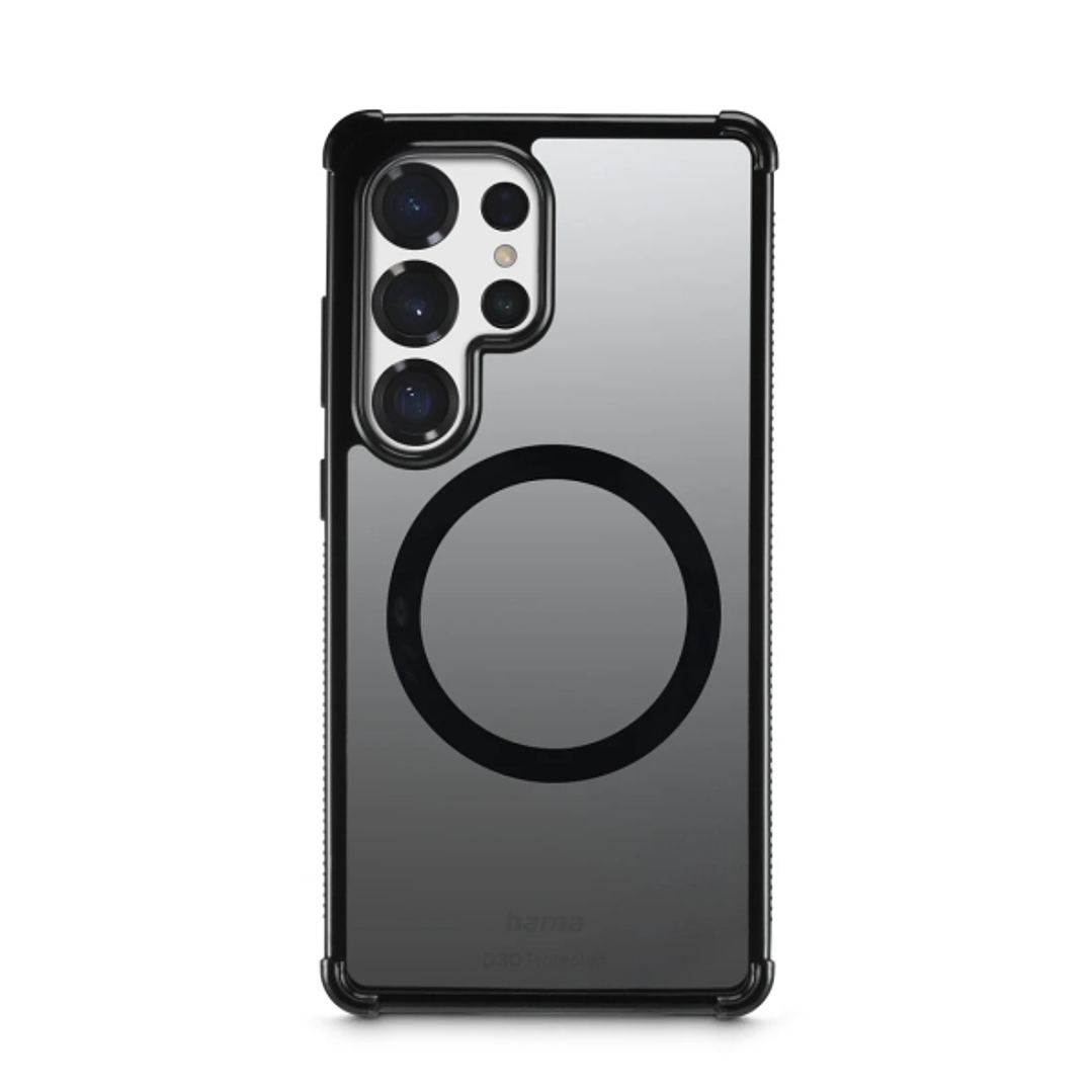Hama Extreme Protect Funda para Samsung Galaxy S25 Ultra - Antideslizante - Magnetico - Policarbonato - Proteccion D3O - Bordes Elevados - Color Negro 1