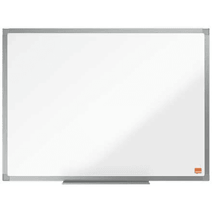 Nobo Essence Pizarra Magnetica de Acero 600x450mm - Marco de Aluminio Anodizado - Bandeja para Rotuladores - Color Blanco