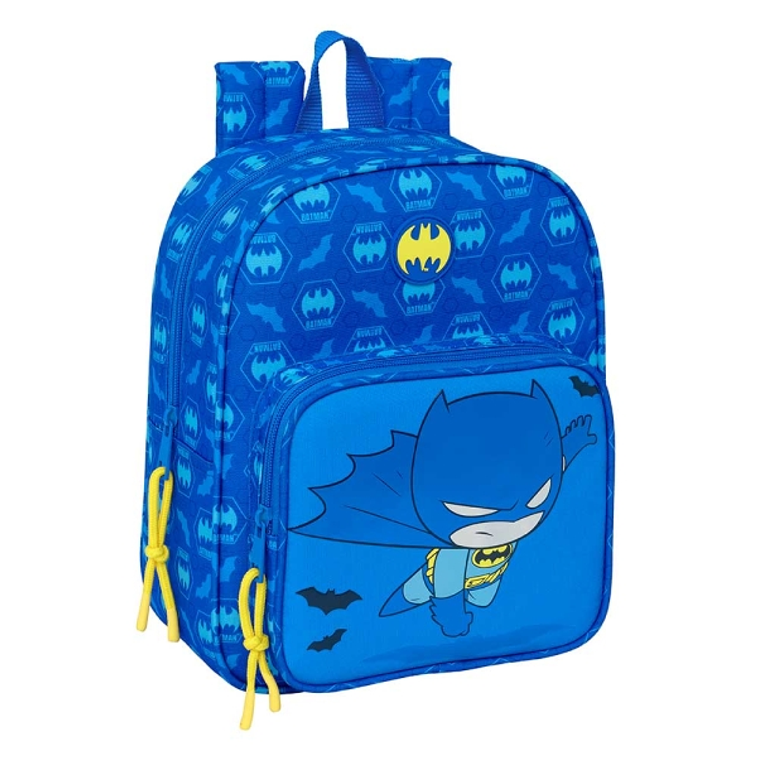 Safta Batman Preescolar Mochila Guarderia - Adaptable a Carro - Cremallera - Tarjeta de Identificacion - Asa Superior - 6L - 220x100x270mm - Color Azu 1