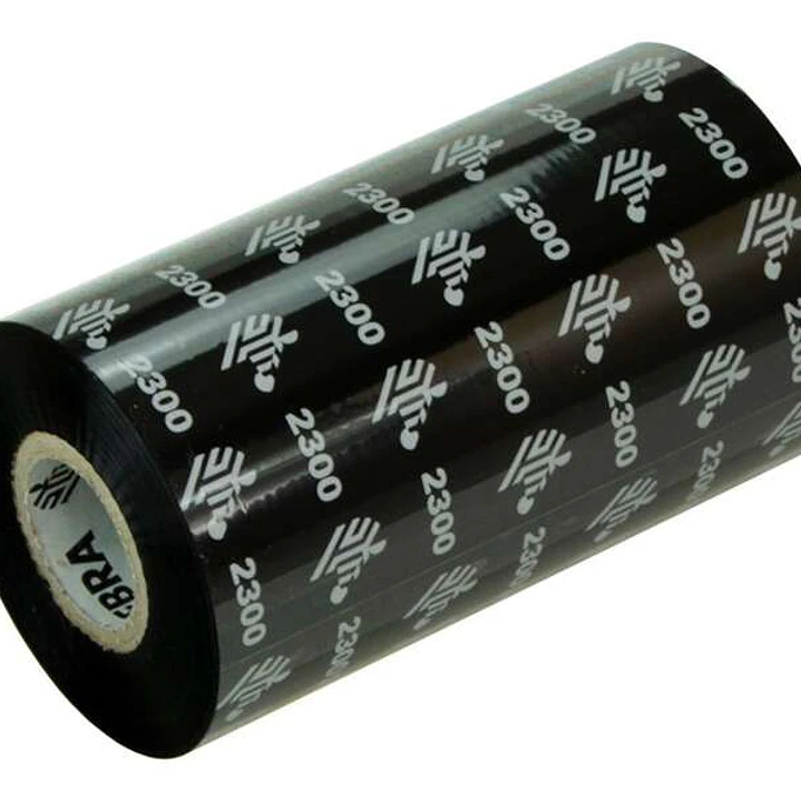 Zebra ZipShip 2300 Pack de 12 Cintas de Transferencia Termica Original Negro - Cintas de Cera - Nucleo 12.7mm, Ancho 84mm, Longitud 74m 1