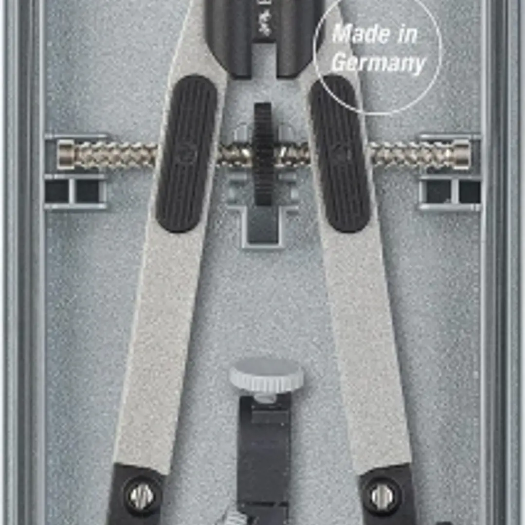 Faber-Castell Compas de Ajuste Rapido 3.5mm - Articulaciones en ambos Brazos - Para Circunferencias de hasta Ø 390mm - Accesorios de Recambio - Adapta 1