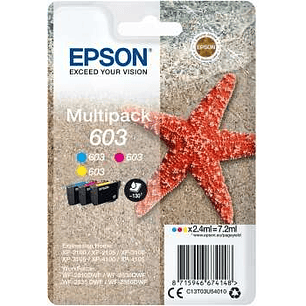Epson 603 Pack de 3 Cartuchos de Tinta Originales - Cyan, Magenta, Amarillo - C13T03U54010