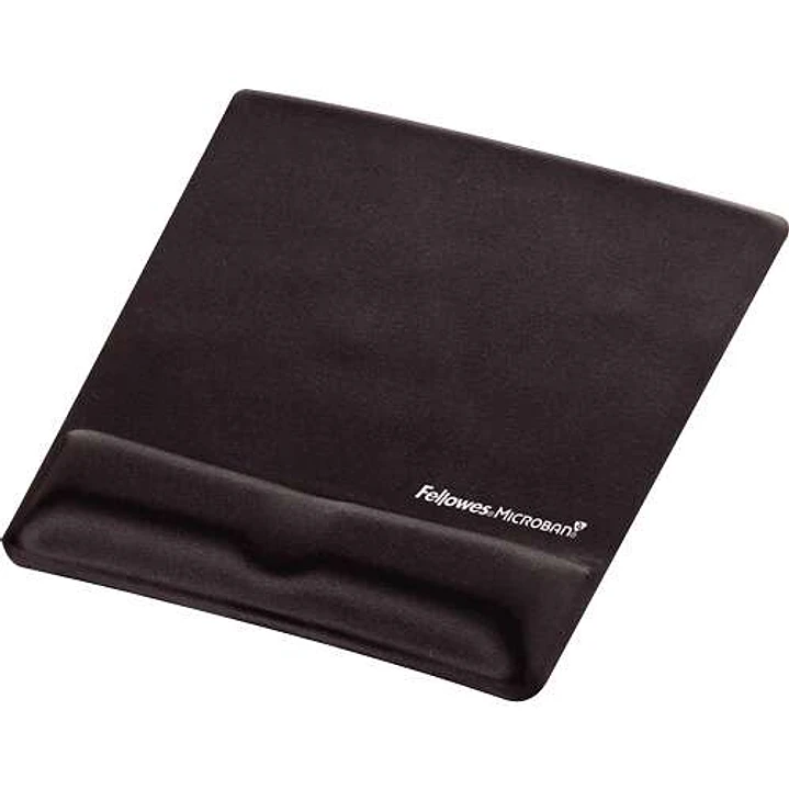 Fellowes Alfombrilla con Reposamuñecas de Espuma Canal Ergonomico - Diseñador para Evitar Dolor de Muñeca - Color Negro 1