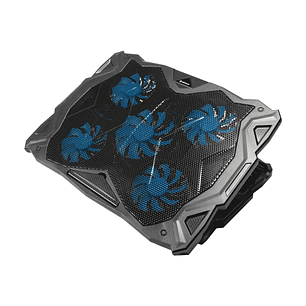 Unykach Candy C500 Base de Refrigeracion - 5 Ventiladores LED Azul - Altura Ajustable en 5 Posiciones - Estructura Resistente - 2 Puertos USB - Color 