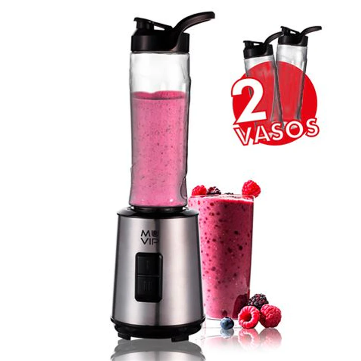 Muvip Batidora Smoothie 300W Inox 2 Vasos 600ml - Color Varios 1