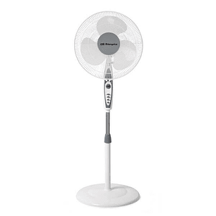 Orbegozo SF 0147 Ventilador de Pie - Potente Ventilacion de 3 Velocidades - Cabezal Oscilante y Multiorientable - Silencioso y Seguro - Altura Regulab