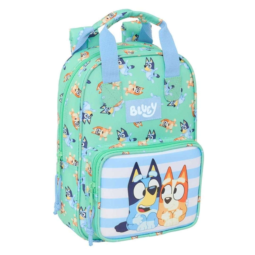 Safta Bluey Sisters Mochila Infantil - Bolsillo Frontal - Hombreras Acolchadas - Asa Forrada - 4.5L - Material Duradero - 200x80x280mm - Color Azul 1