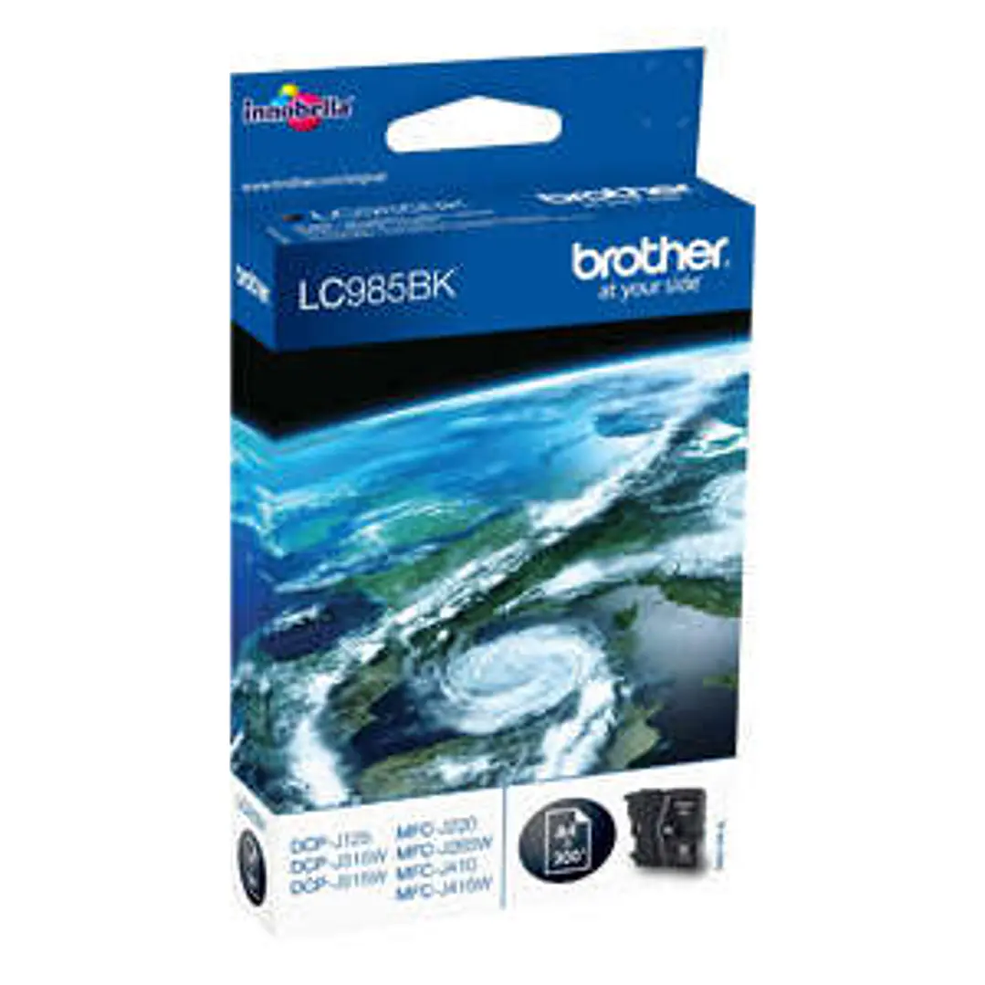 Brother LC985 Negro Cartucho de Tinta Original - LC985BKBP 1