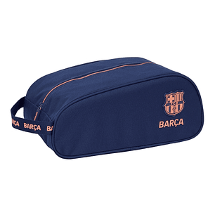 Safta F.C.Barcelona 2ª Equipacion Zapatillero - Compartimento Ovalado con Cremallera - Asa Lateral - 9.18L - 340x180x150mm - Color Azul Marino