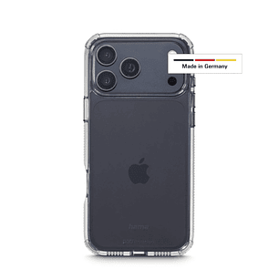 Hama Extreme Protect Funda para iPhone 17 Pro Max - Antideslizante - Policarbonato - Proteccion D3O - Bordes Elevados - Color Transparente