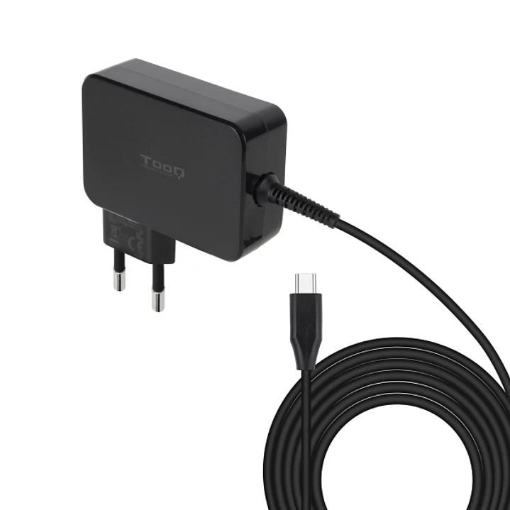 Tooq Cargador de Portatil GaN USB-C/PD 100W - Cable de 1.80m - Color Negro 1