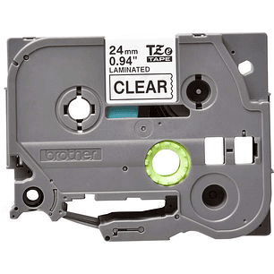 Brother TZe151 Cinta Laminada Original de Etiquetas - Texto negro sobre fondo transparente - Ancho 24mm x 8 metros
