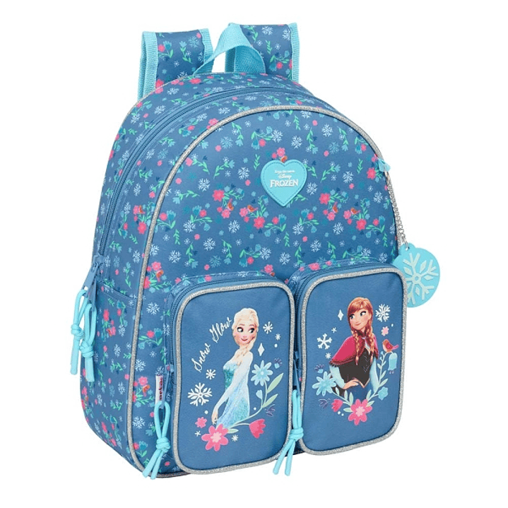 Safta Frozen Mochila Infantil - Adaptable a Carro - Portabotellas - Hombreras Acolchadas - Bolsillo Frontal - Asa Superior - 9.5L - 280x100x340mm - Co 1
