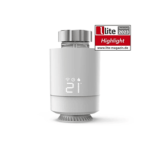 Hama Termostato de Radiador Inteligente - WLAN - Temperatura Regulable - Compatible con Asistente de Voz - Control con App - Color Blanco